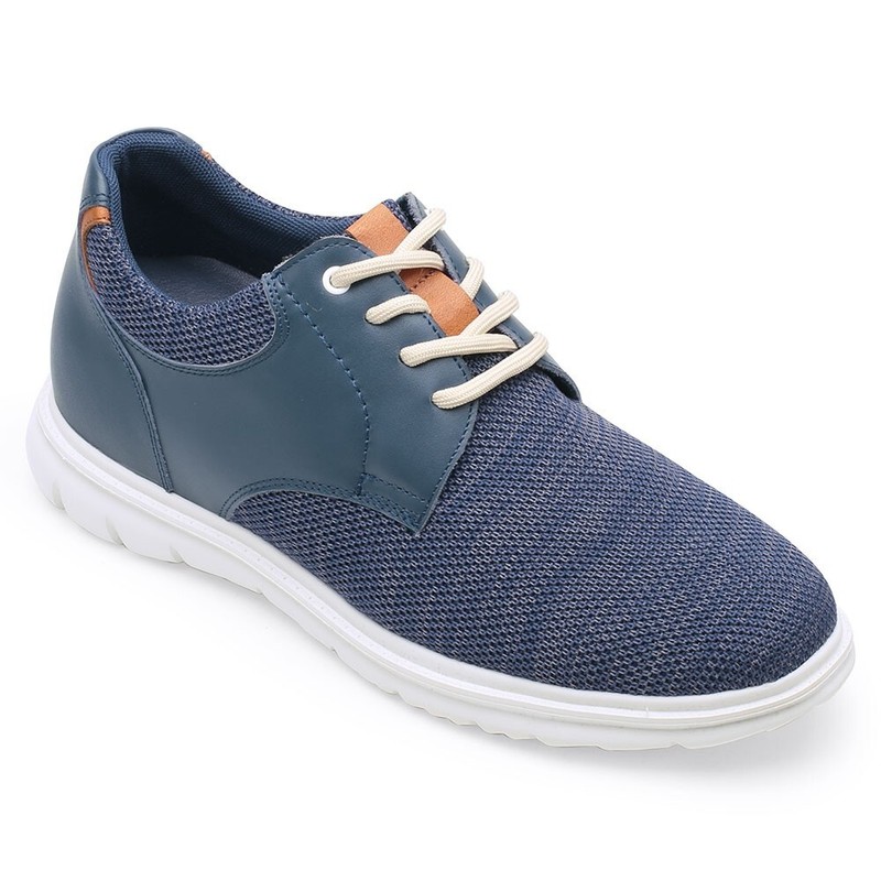 US6 CHAMARIPA 7cm/2.76″ Elevator Shoes Men Height Increasing Blue Sneaker