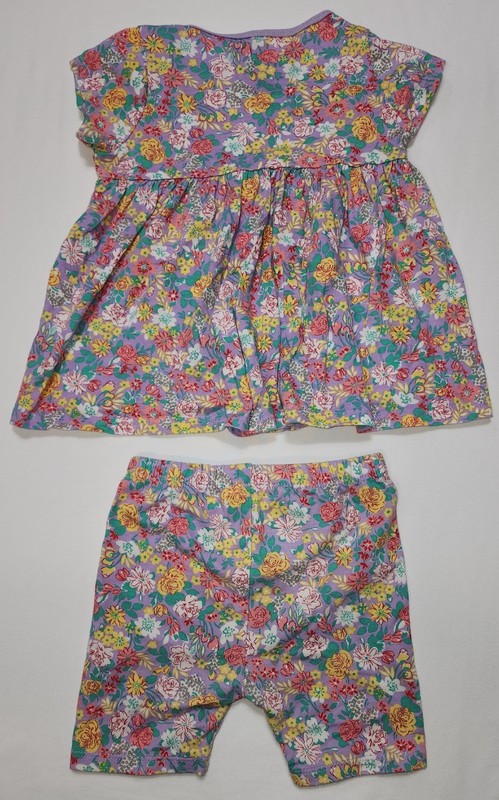 First Impressions Toddler Girl Set of 2 Floral Purple/Pink Dress & Shorts 24M gallery