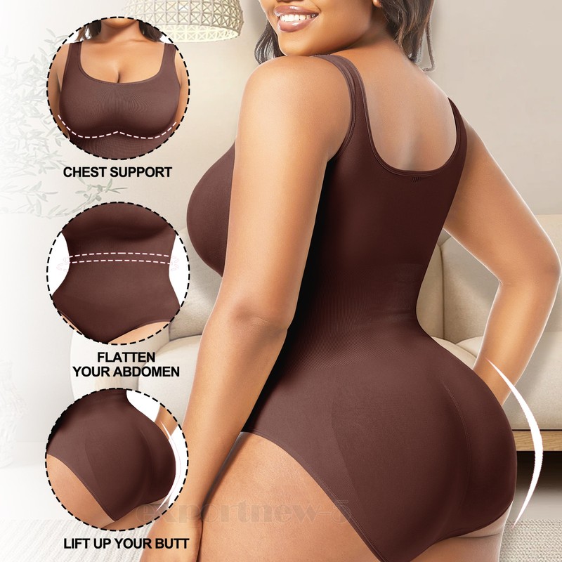 1XL 2XL 3XL 4XL 5XL Shapewear Bodysuit Women Tummy Control Body Shaper Body Suit gallery