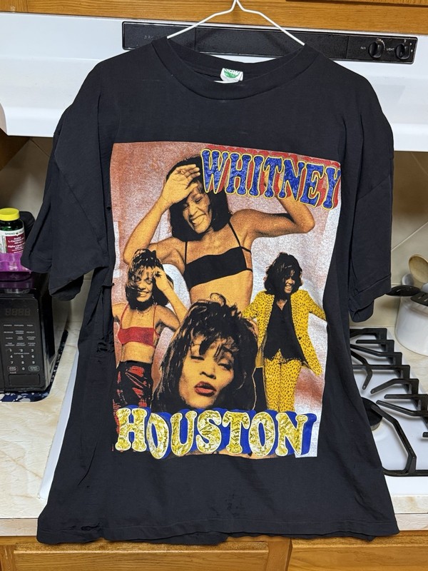 Dry Rot Vintage 90s Whitney Houston Rap Tee Not Wearable For Display Sold As Is gallery