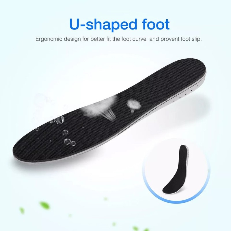 Men Women Invisible Height Increase Insoles Heel Lift Taller Shoe Inserts Pad US gallery