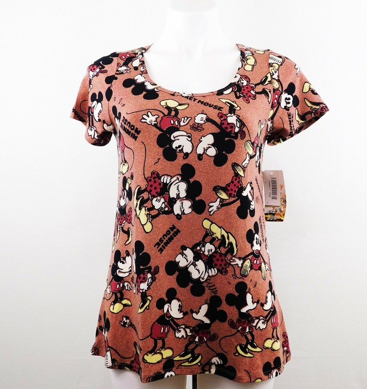 Lula Roe Disney Women Shirt, Size XXS, Multi-color, 95% Polyester, 5% Spandex