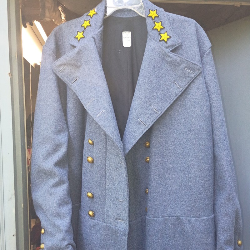 Cadet Grey Double Breasted General Officers Coat; Styled After Gen Lee Size; 44