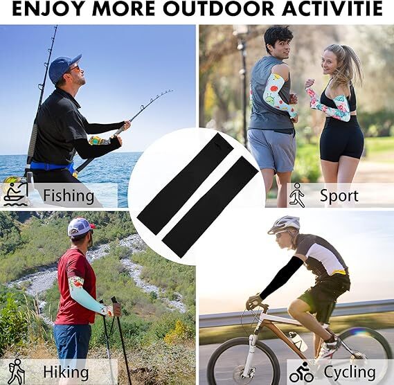 Cooling Arm Sleeves Compression Cover UV Sun Protection Sports For Men Women US gallery