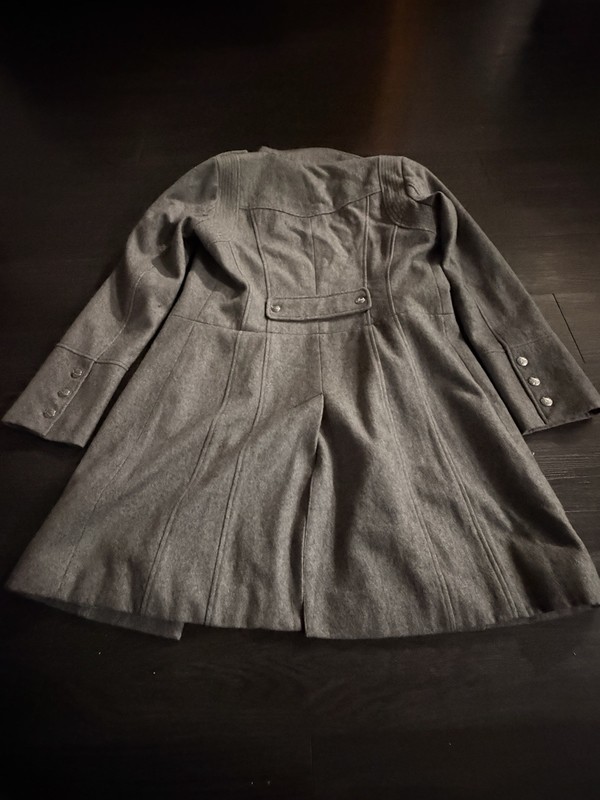 GUESS Asymmetrical Gray Wool-Blend Fit & Flare Coat Pristine Condition Size M gallery