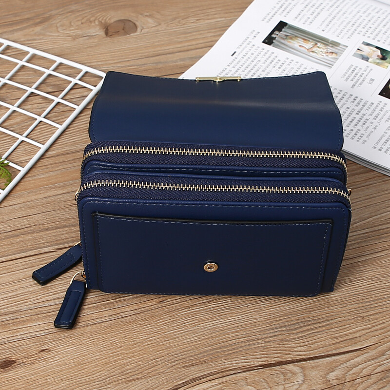 Large Capacity Shoulder Crossbody Bag Cell Phone Bags Double Zipper Wallet Purse gallery