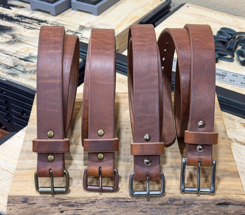 Heavy Duty 1.5″ Harness Leather Belt Full Grain CCW Gun Belt USA Made Handmade