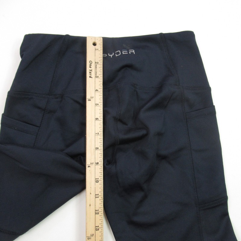 Sypder Leggings Womens Medium Stretch Lightweight Navy Running Yoga gallery