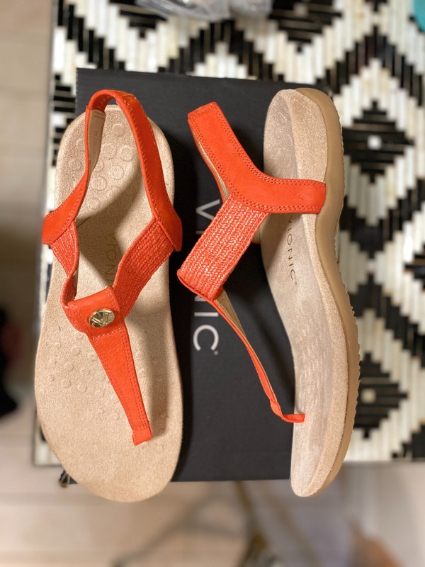 Vionic Brea NIB Slingback Sandal | Cherry Tomato Nubuck | W 11W | Wide Width