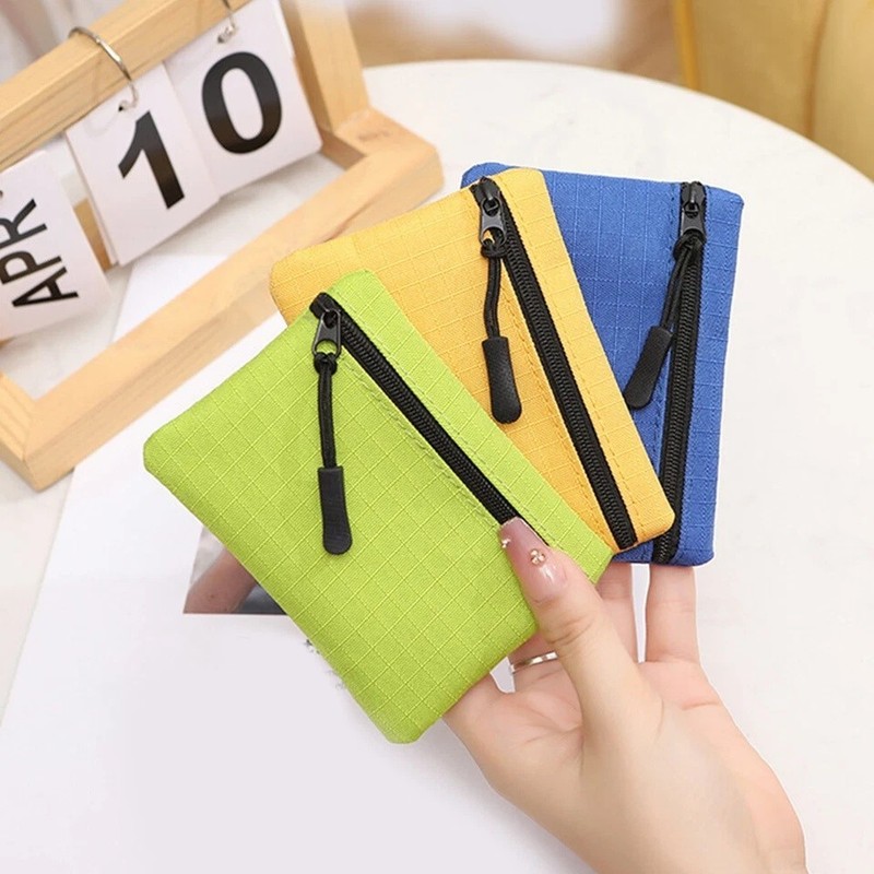 Canvas Mini Coin Purse Zipper Wallet Key Pouch Small Money Bag Unisex gallery