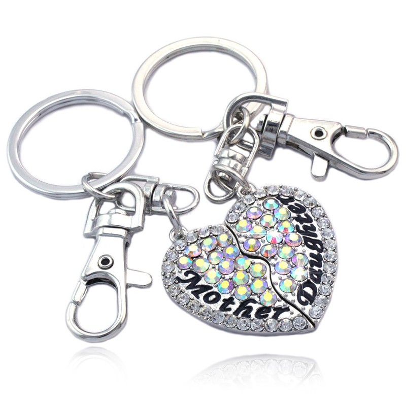 Mother Mom Daughter BFF Best Friends Foreve Heart Charm Key Chain Gift k6ab gallery
