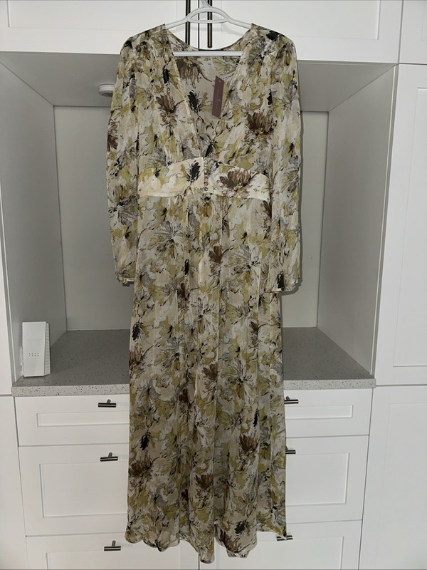 Women’s Maverick The Collection Yellow Floral Dress Size XL