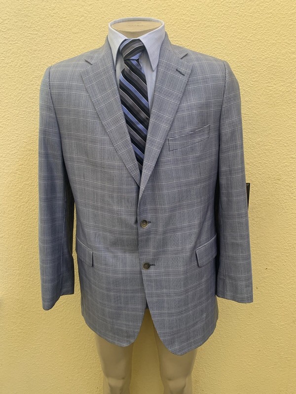 Jack Victor Collection Men’s Size 44L Landonwood Glen Plaid Blazer