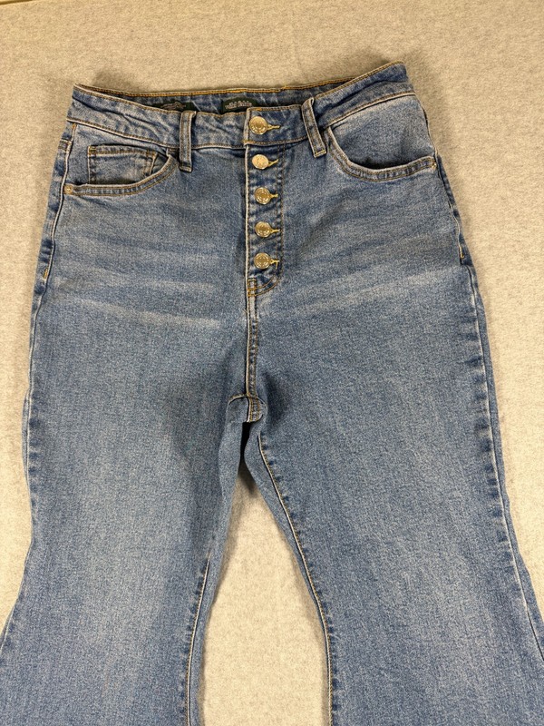 Wild Fable Jean Flare Bell Bottom Womens 8 Button Fly Retro Boho Hippie SKU137 gallery