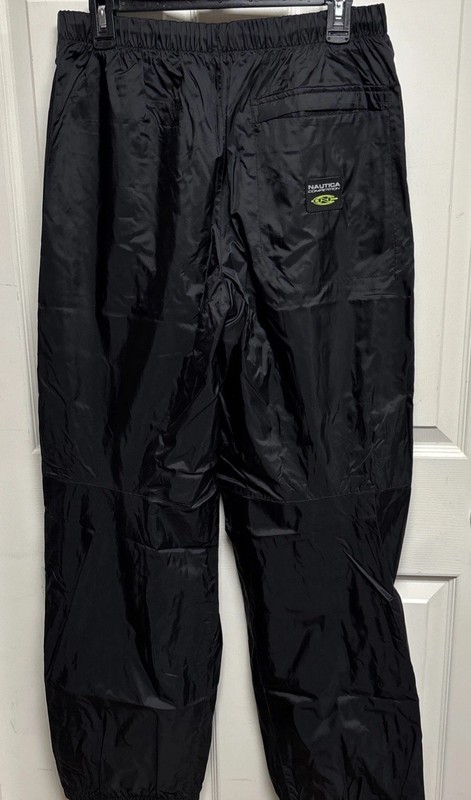 Nautica Competition Black Men’s Track Pants / Windbreaker Weather Resistant Med gallery
