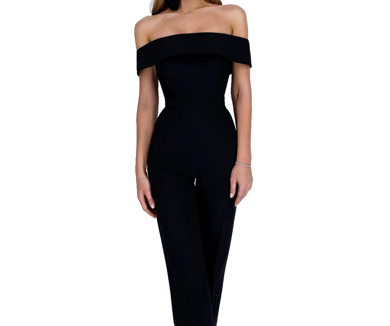 Goodtime Jumpsuit Off Shoulder Open Back Women’s Small Size Black