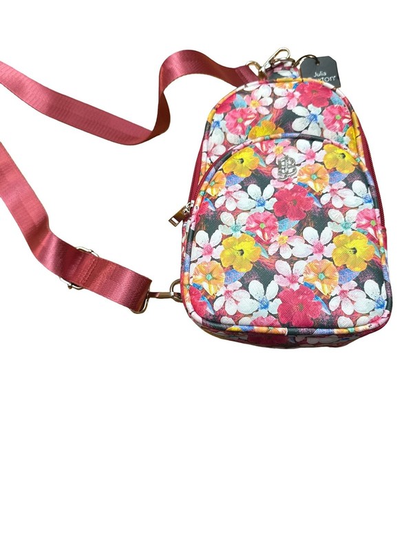 Julia Buxton Floral Printed Vegan Leather Sling Bag