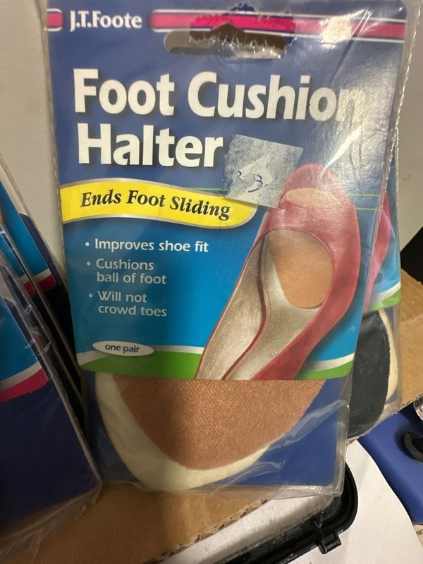 J.T. Foote Foot Cushion Halter Shoe Insoles, One Pair