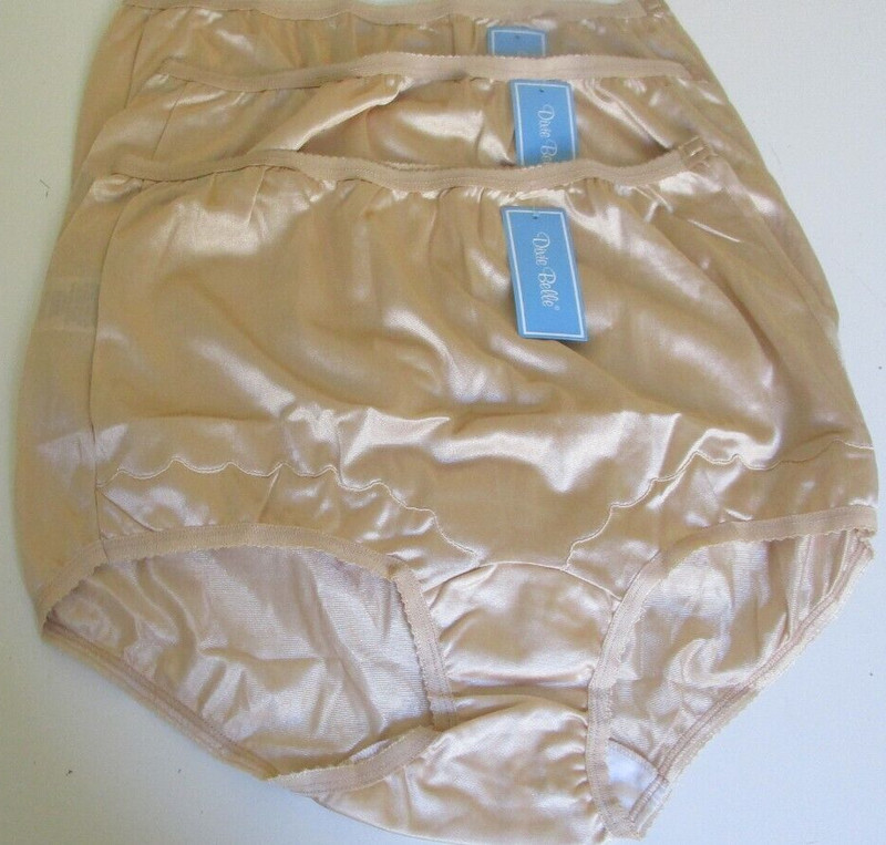 3 Dixie Belle by Velrose Full cut Briefs Style 719 Nude Size 12