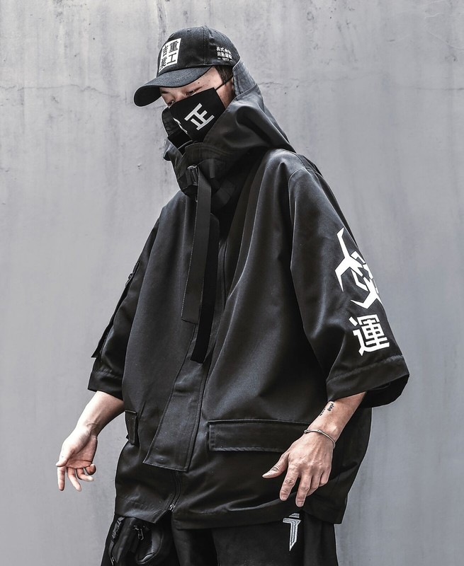 Niepce Techwear Atom Bomb Cyberpunk Windbreaker Urban Hip Hop Hooded Coat Jacket gallery