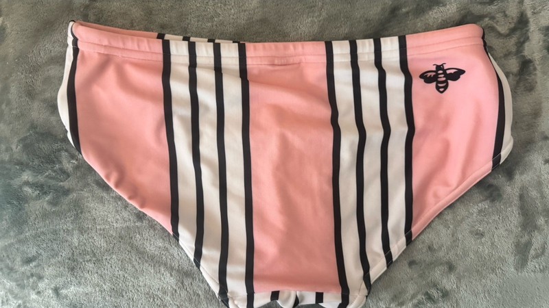 Aronik Men’s Swim Speedo Style Pink White Black Size S gallery