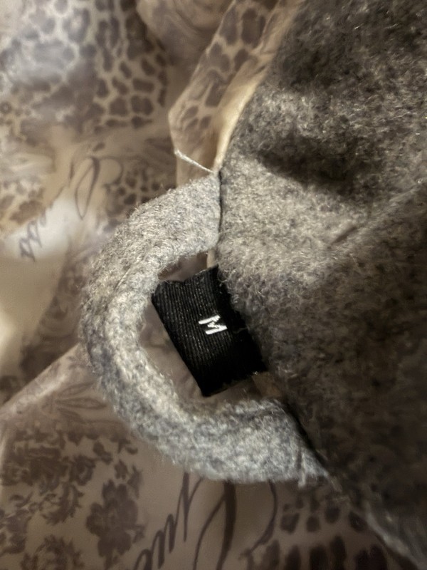 GUESS Asymmetrical Gray Wool-Blend Fit & Flare Coat Pristine Condition Size M gallery
