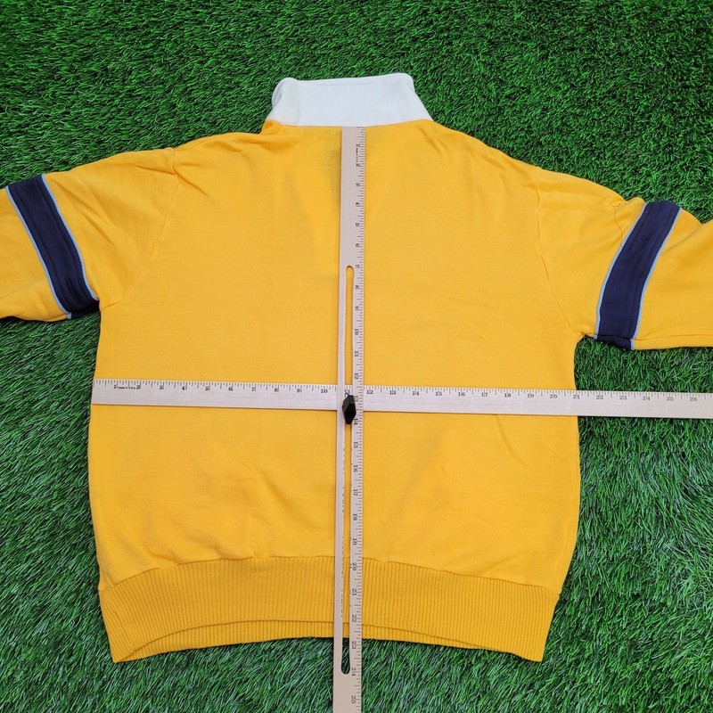 Vintage 90s MOD Collared Sweatshirt Medium 21x23 Crop Baggy gallery