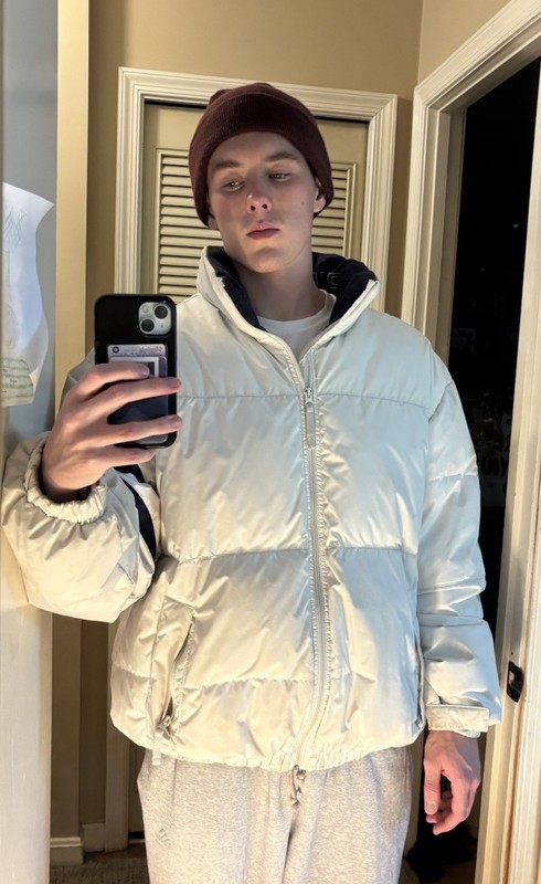 Tommy Hilfiger Men's White Puffer Jacket Down Lined Full Zip Stand Collar XL gallery