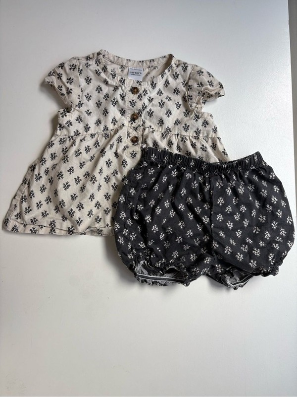 Carter’s Baby Girl 2-Pc Cotton Floral Set – 12 Months