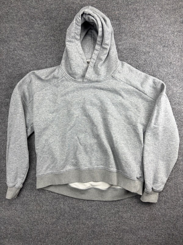 LBLC The Label Pullover Hoodie Women’s Small Gray Raglan Cropped Sweatshirt