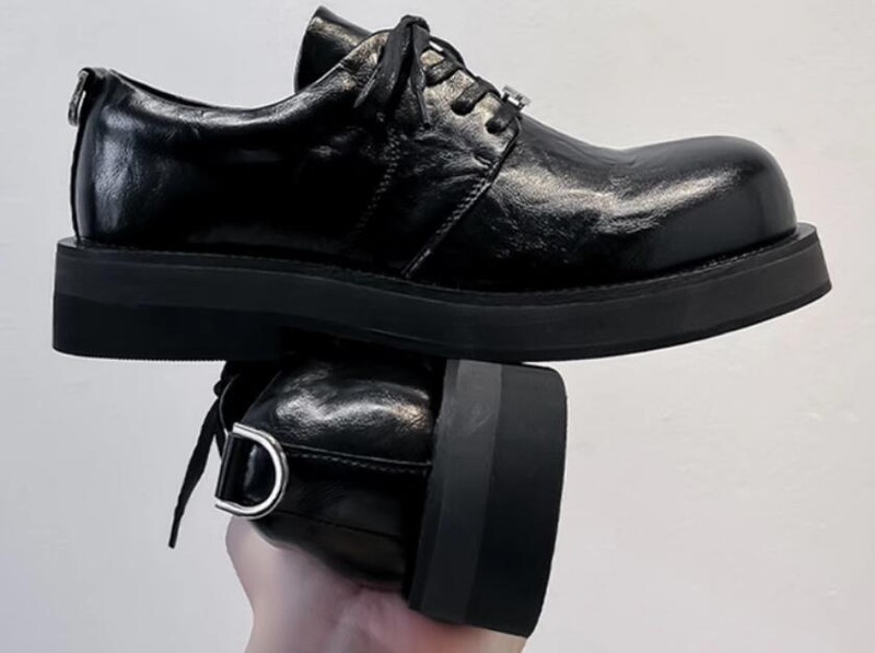 Chic Men's New British Round Toe Lace up Groom Wedding Leather Formal Shoes gallery