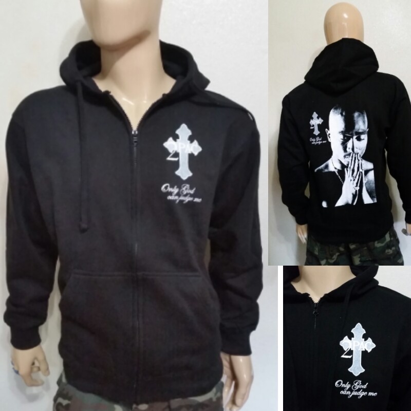 tupac PRAYING BLACK Zip Up Zipper hoodie 2pac pullover rapper NWA LA on me row