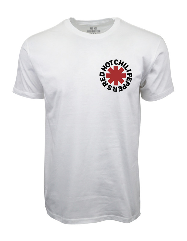 RED HOT CHILI PEPPERS UNISEX ADULT T SHIRT WHITE
