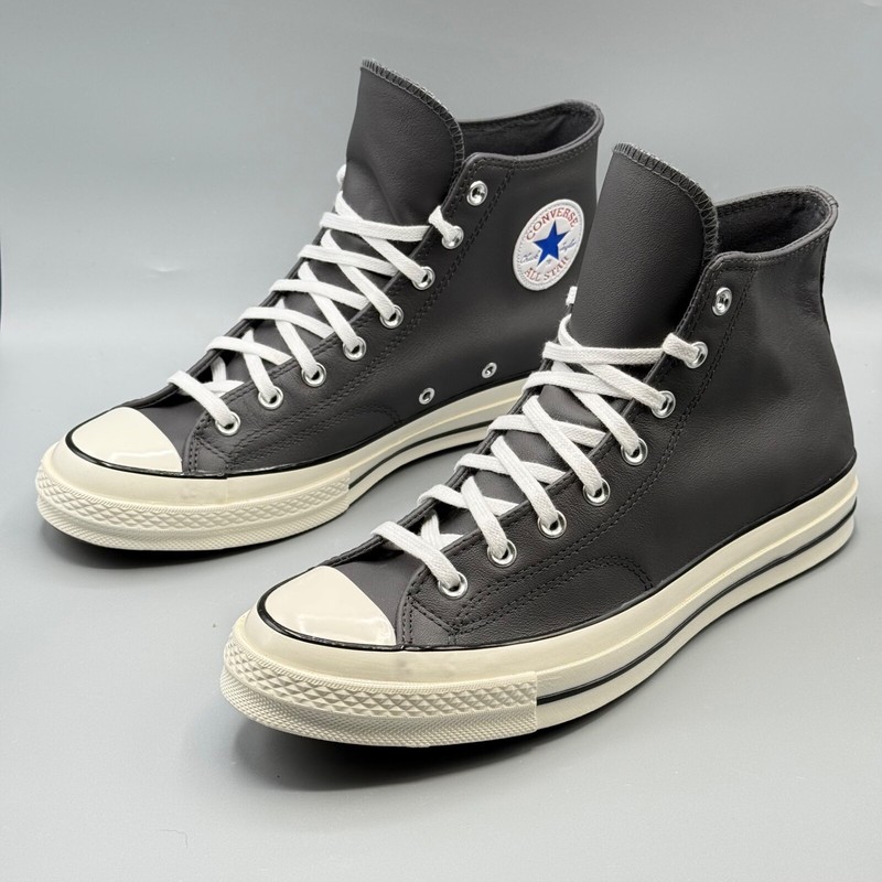 Converse Chuck 70 Men’s 7 Leather Grey Dark Matter Purple A09479C Women’s 9