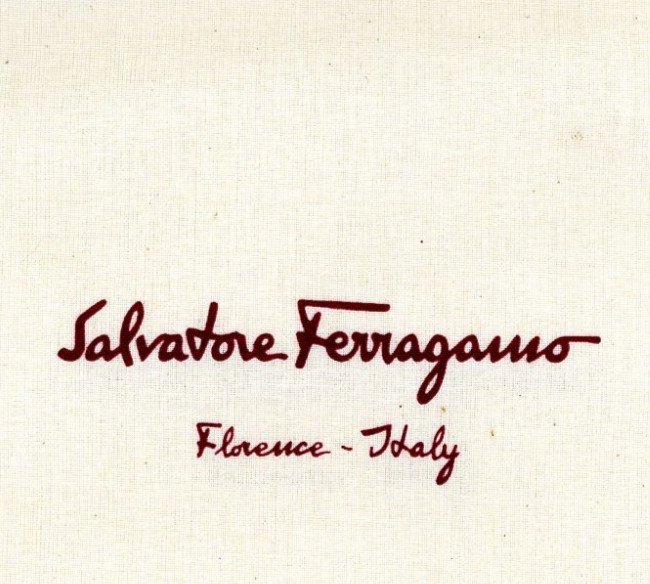 Bag Salvatore Ferragamo Dust Drawstring Storage Cover 8 x 16 Shoes Italy Logo