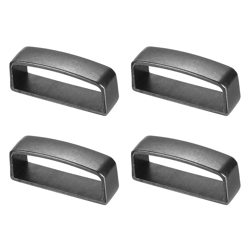 1-1/2 Inch 40mm Belt Loop Keepers, 4 Pcs Alloy Belt Men’s Buckle, Silver Black