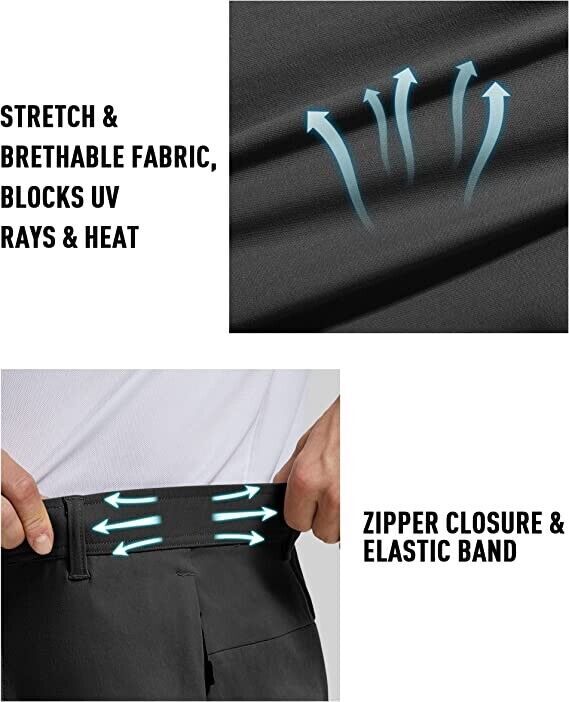 Men‘s Dress Pants Slim Fit Stretch Waterproof Reflective Golf, & Hiking Trousers gallery