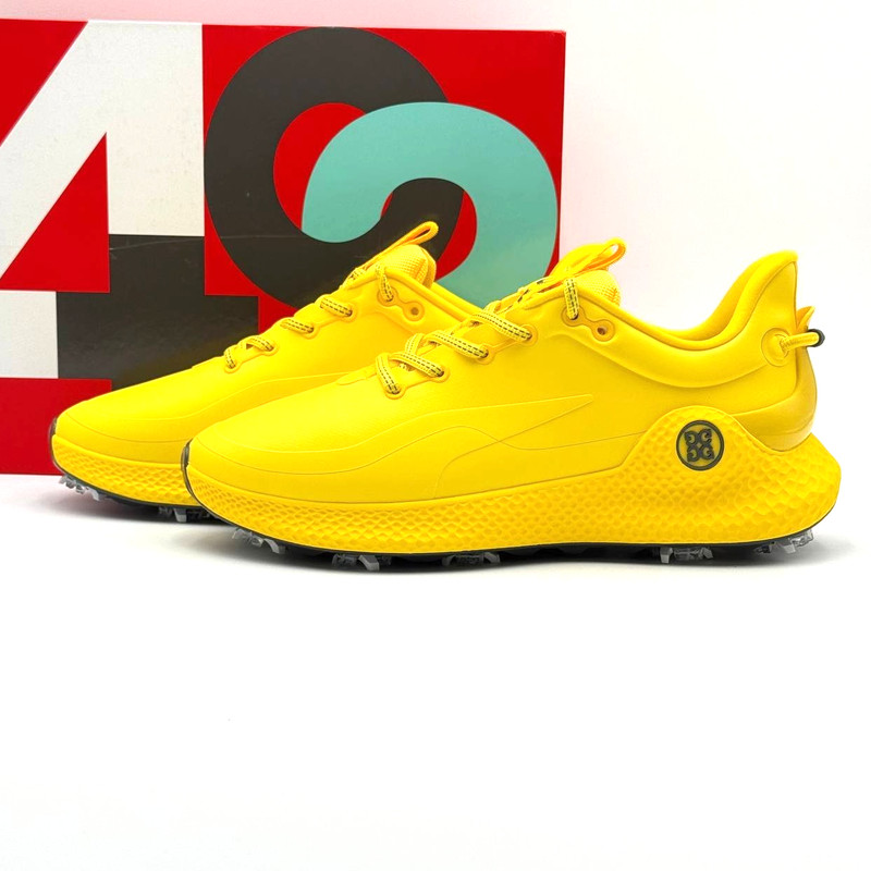 Men’s Size 15 G/FORE MG4+ O2 G/Lock Spiked Golf Shoe Sneaker Full Drip Yellow