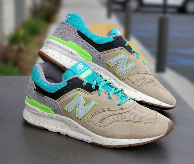 NEW BALANCE CM997HJO MEN’S SHOES SUEDE GREY BROWN BLUE GREEN SIZE 8 US