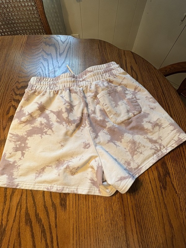 Varley Glade Taupe Tie Dye Drawstring Shorts Medium gallery
