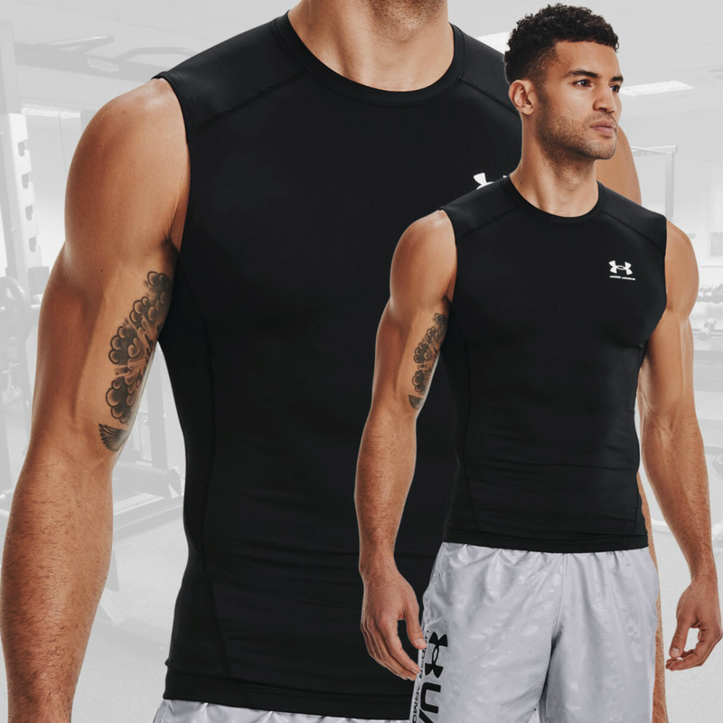 Under Armour Men’s UA HeatGear Compression Shirt, Sleeveless, Free Shipping