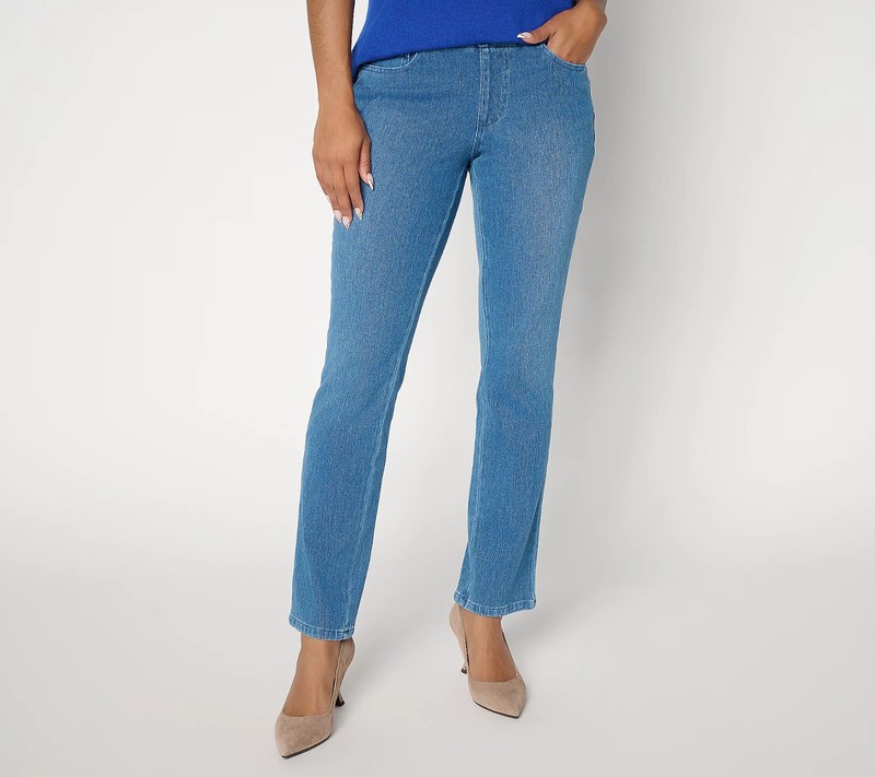 CY3217 Belle by Kim Gravel Tall Flexibelle Straight-Leg BelleCurve Jean SIZE OT