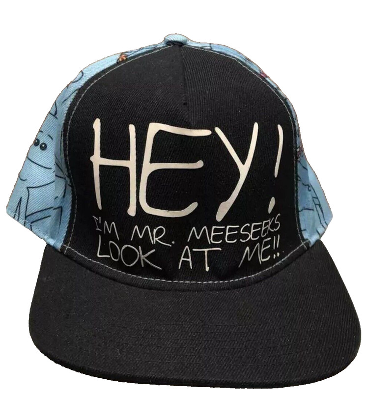 Rick and Morty MR MEESEEKS Hat Cap Snapback Adult Swim 2016 Cartoon Network Blue