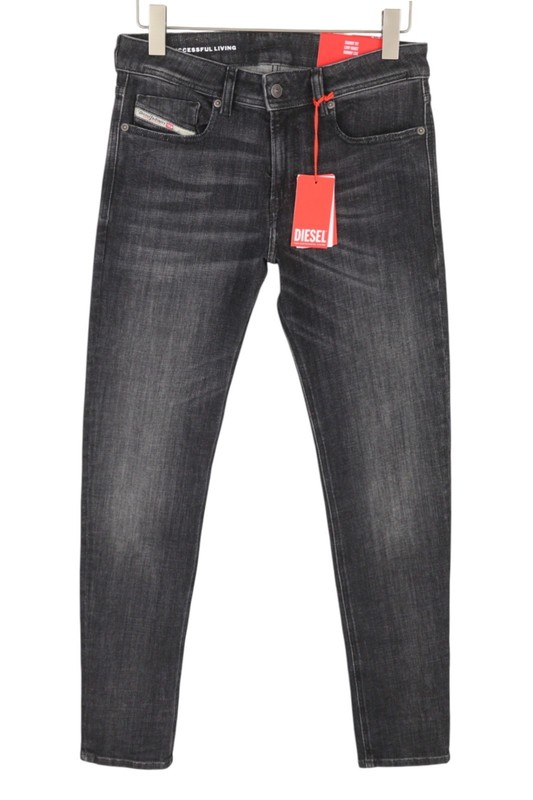 DIESEL 1979 Sleenker 09G36 Men Jeans W30/L32 Black Faded Low Waist Skinny Fit *