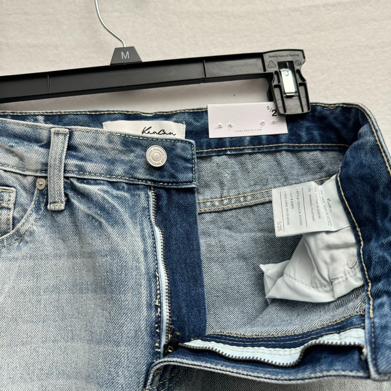NWT Kancan Los Angeles Women's 5 26W Distressed Straight Fit Denim Jeans gallery