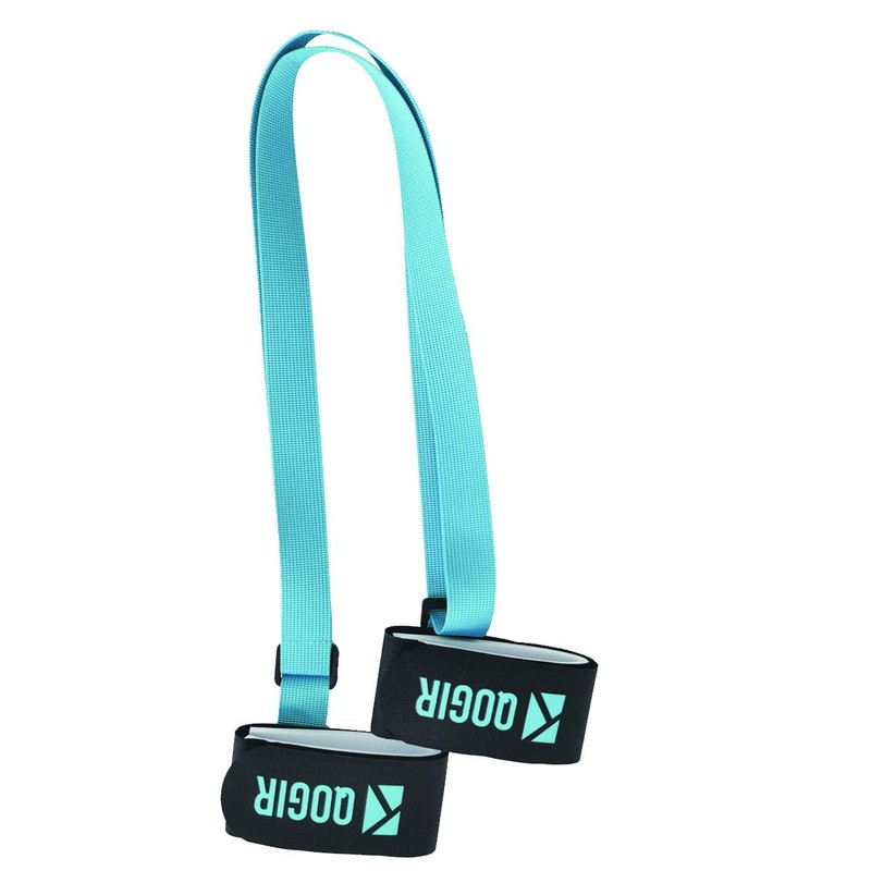 QOGIR Ski and Pole Carrier Strap 1 Pack, Adjustable Size Medium, Sky Blue