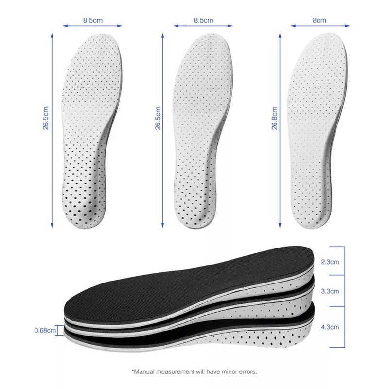 Men Women Invisible Height Increase Insoles Heel Lift Taller Shoe Inserts Pad US gallery
