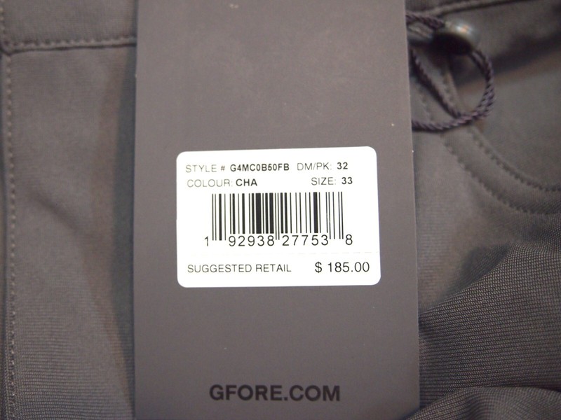 G/FORE Performance Fabric 4-way Stretch Tour 5 Pocket Pant NWT $185 33 x 32 Grey gallery
