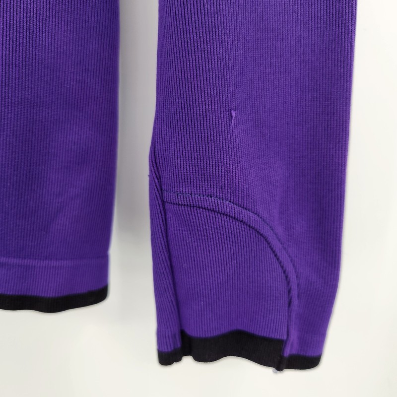 Athleta Flurry Downslope Turtleneck Top Womens Size Medium Purple Ribbed gallery