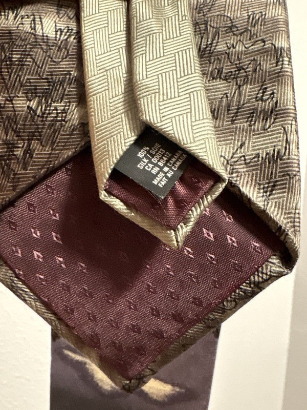 Vintage STETSON 100% Silk Tie – Western Gothic Pioneer Scene Novelty Landscape gallery